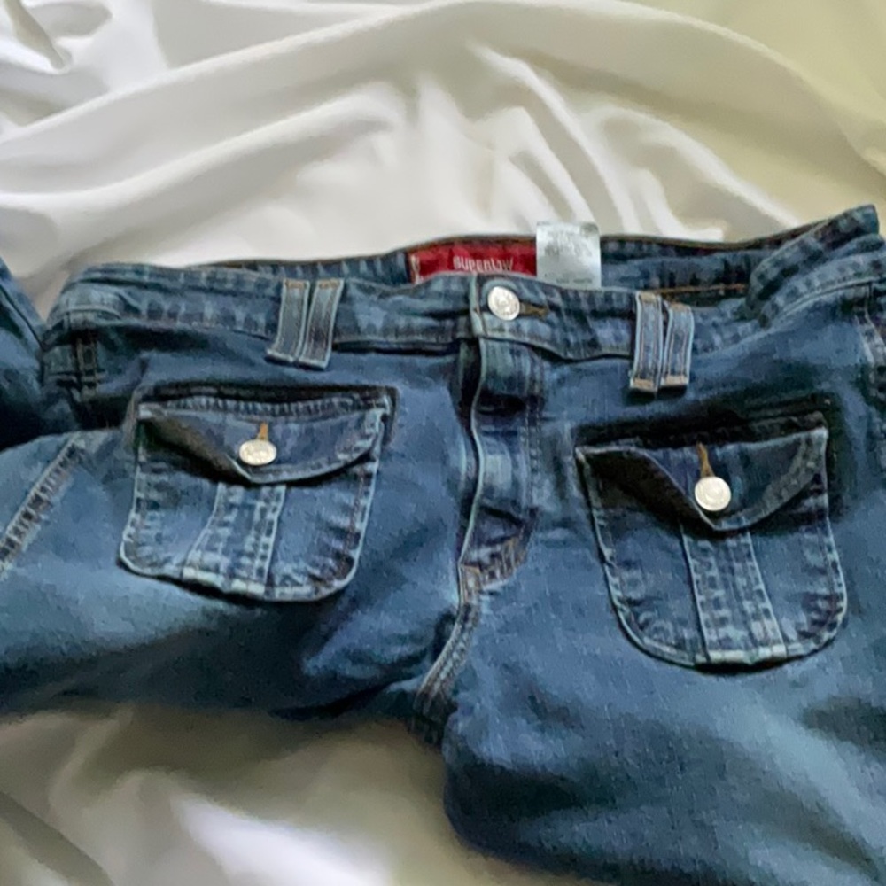 Super Low Levi’s Red Tag Blue Jeans Size Women Size 13M. - Picture 6 of 6